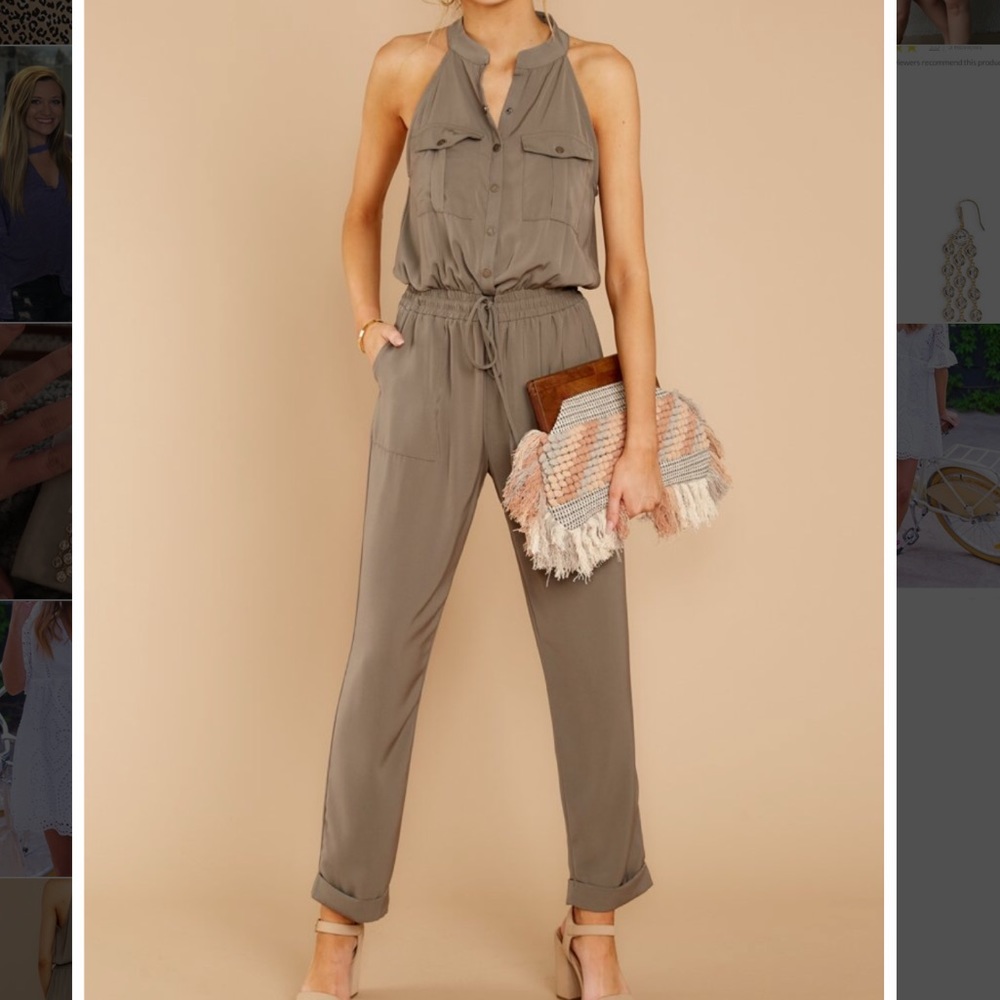 Utility green jumpsuit